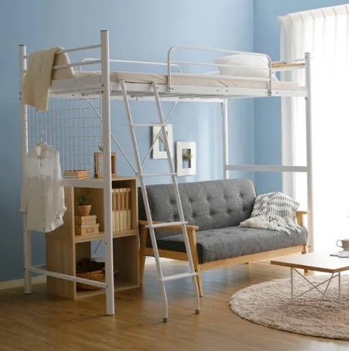 シングル] ロフトベッド 宮棚・コンセント付き アウトレット LOWYA