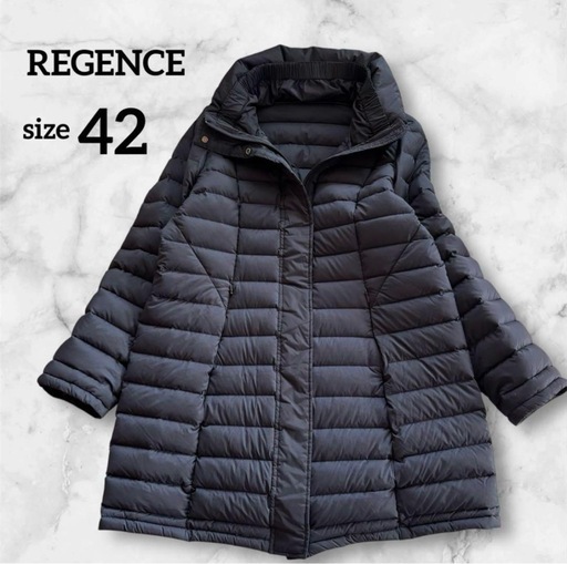 古着　レジァンス　ダウンジャケット ダウンコート　大きいサイズ　42 ネイビー