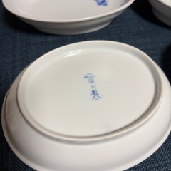 SR-6 深川製磁 ブルーワイナリー 楕円皿　4枚セットの画像