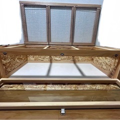 【無料】木製大型ケージ 蛇・爬虫類用（横130×縦75×高35）引き取り限定【浜松市】の画像