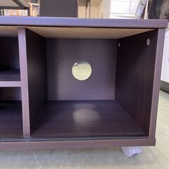 【リサイクルショップ ピカソ 小松原】📺🌟32インチ対応📺キャスター付きテレビボード／ダークブラウン🌟📺★3141★の画像