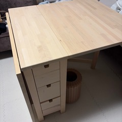 IKEA 
NORDEN ノールデン ゲートレッグテーブル, バーチの画像