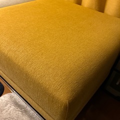 オットマン　ソファ　イエローの画像