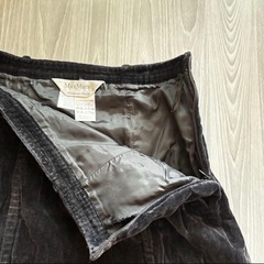 古着　マックスマーラ　Max Mara イタリア製　ベロア　ロングスカート ブラック　44 白タグの画像