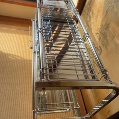 【伸縮】シンク上ステンレス製水切りかご[日本製] ＜２段＞の画像