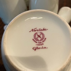 オールドノリタケ　グロリアシリーズ　急須、湯呑みセットの画像