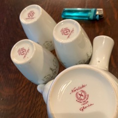 オールドノリタケ　グロリアシリーズ　急須、湯呑みセットの画像