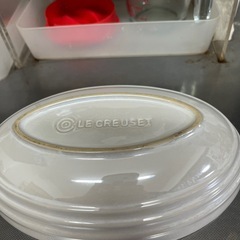 ルクルーゼ　オーバルカレー皿ホワイト②の画像