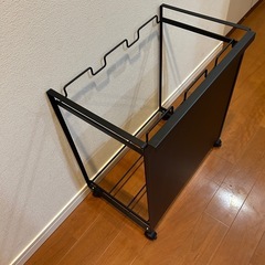 山崎実業 TOWER　目隠し分別ダストワゴン 3分別 ブラックの画像