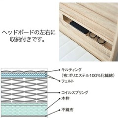 マットレス付きベッド　 桜屋工業 の画像