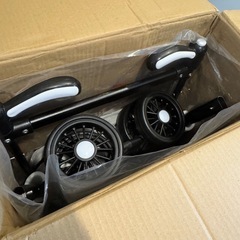 折りたたみ式 ペットカート 4輪軽量 犬猫 カート グレー ドリンクホルダー付の画像