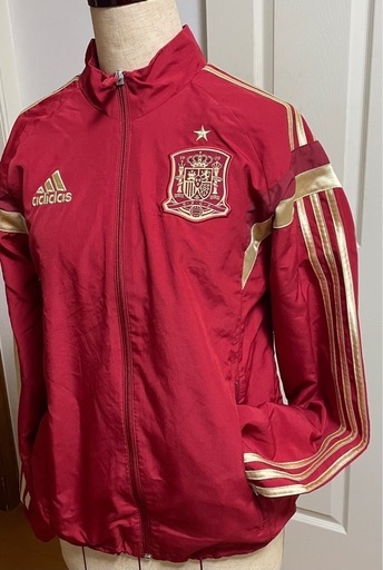 adidas スペイン代表 トラックジャケット ジャージ　セットアップ レッド ゴールド