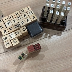 スタンプセット　アルファベット　数字の画像
