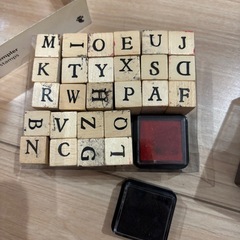 スタンプセット　アルファベット　数字の画像