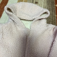 ピンクのもこもこジャンバー110の画像