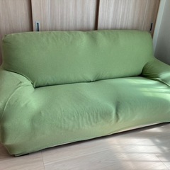 本革三人掛けソファの画像