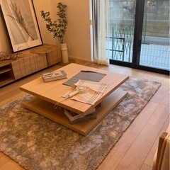 正方形ローテーブルの画像