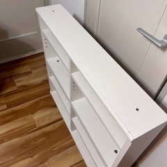 本棚　収納棚　白の画像
