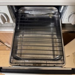 リンナイ HOWARO（ホワロ）56cm 白いガスコンロ 水無し片面焼 ET34NJH4-W (グレーメタリック, 都市ガス（12A・13A）)の画像