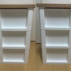 ニトリ 木目調天板チェスト 3段(FD-W3D ライトブラウン)の画像