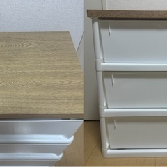 ニトリ 木目調天板チェスト 3段(FD-W3D ライトブラウン)の画像