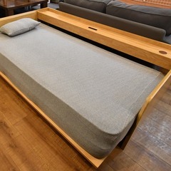 ●1台3役(#^.^#)●ベッドソファ　中古品　美品(^^♪●相模原　横浜　神奈川●ソファベッド　N-sleep ポケットコイル　マットレス●の画像