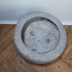 ◆アルミ製◆火鉢◆直径約31㎝◆丸火鉢◆昭和レトロ◆アンティーク◆ヴィンテージ◆ビンテージ◆の画像