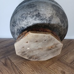 ◆アルミ製◆火鉢◆直径約31㎝◆丸火鉢◆昭和レトロ◆アンティーク◆ヴィンテージ◆ビンテージ◆の画像