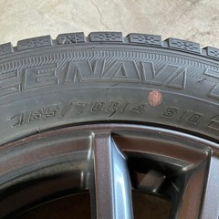 165/70-14◇2021年製◇ｽﾀｯﾄﾞﾚｽﾀｲﾔ&ｱﾙﾐﾎｲｰﾙ4本ｾｯﾄ◇溝あり◇の画像