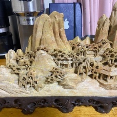 🌸中国伝統の山水彫刻作品🌸の画像