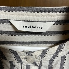 soulberry ソウルベリー　十草模様の手仕事シャツ　Lの画像