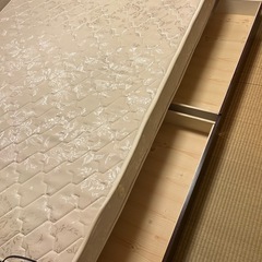 ダブルベットマットレス　フレーム
セットの画像