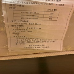 ダブルベットマットレス　フレーム
セットの画像