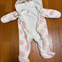 【美品】ふわもこロンパース　50-60くらいの画像