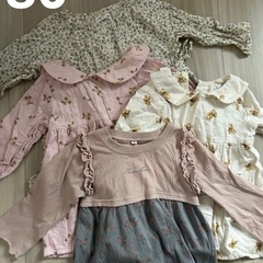 70-90 女の子 冬物 まとめ 7点セットの画像