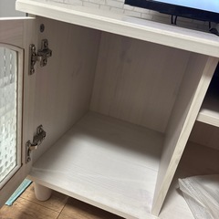【無料】ニトリTVボード　ホワイト木目柄の画像