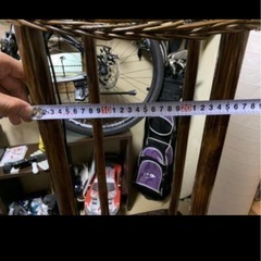 木製 籐 ランプ 間接照明の画像