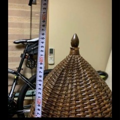 木製 籐 ランプ 間接照明の画像