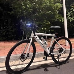 ★美品★　CUIOT ロードバイク 自転車 グラベルロードバイク 700c 24 27段変速MTB 高炭素鋼フレーム 前後ディスクブレーキ器 ドロップハンドル 内部配線 初心者向け 入門級 通勤 通学 初心者 男性 女性 大人用 高校生 子供用 バイク シティサイクルの画像