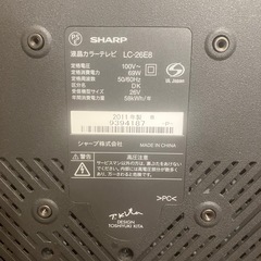 SHARP AQUOS 液晶カラーテレビ　2011年製 の画像