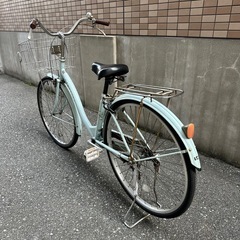 ２６インチ　自転車　水色　パステルブルーの画像