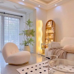 ソファ 姬系　ソファー　おしゃれソファー 1人掛けソファ ホワイトの画像