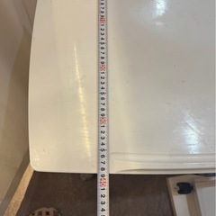 テーブル　サイドテーブル　机　ホワイト　キャスター付　の画像