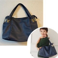 ショルダーバッグ★トートバッグ★2way★ネイビーの画像