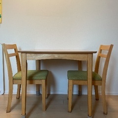 【75%OFF】ダイニングテーブル3点セット (DT CLS 75×75cm）の画像