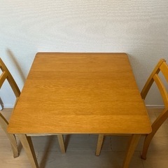 【75%OFF】ダイニングテーブル3点セット (DT CLS 75×75cm）の画像