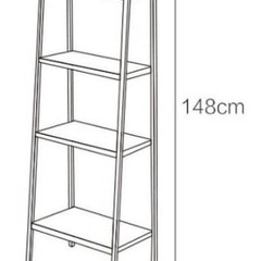 IKEA (イケア) LERBERG シェルフユニット, ホワイト (601.685.29) 1棚 60cm x 35cm x 148cm コンテンポラリー 棚の画像