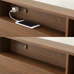 【ニトリ】跳ね上げすのこベッドフレーム(JN-300nN/MBR)（ミドルブラウン）の画像