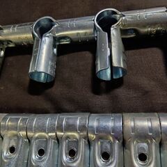 メタルジョイント イレクターパイプ用 径28mm 10セット TMEHジャパン GS-ACE シルバー　メッキ　ボルト・ナット付き　矢崎 スペーシア　互換　車中泊　DIY　ソロキャンプの画像