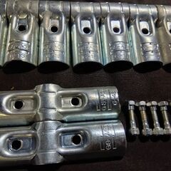 メタルジョイント イレクターパイプ用 径28mm 10セット TMEHジャパン GS-ACE シルバー　メッキ　ボルト・ナット付き　矢崎 スペーシア　互換　車中泊　DIY　ソロキャンプの画像